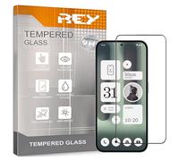 REY Protector de Pantalla Curvo para Nothing Phone 3A Lite, Negro, Cristal Vidrio Templado Premium, 3D / 4D / 5D, Anti Roturas