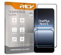 REY Protector de Pantalla Curvo para ONEPLUS Nord 5 - Nord CE5, Negro, Cristal Vidrio Templado Premium, 3D / 4D / 5D, Anti Roturas