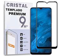 REY Protector de Pantalla Curvo para OPPO A16 - A16s - A54s, Negro, Cristal Vidrio Templado Premium, 3D / 4D / 5D, Anti Roturas