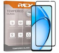 REY Protector de Pantalla Curvo para OPPO A60 4G/5G - REALME C75 - A5 Pro 4G/5G - REALME 14X, Negro, Cristal Vidrio Templado Premium, 3D / 4D / 5D, Anti Roturas