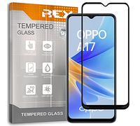 REY Protector de Pantalla Curvo para OPPO A78 5G - OPPO A17, Negro, Cristal Vidrio Templado Premium, 3D / 4D / 5D, Anti Roturas