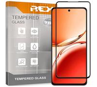 REY Protector de Pantalla Curvo para OPPO RENO12 FS 5G, Negro, Cristal Vidrio Templado Premium, 3D / 4D / 5D, Anti Roturas