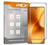 REY Protector de Pantalla Curvo para OPPO RENO14 Pro, Negro, Cristal Vidrio Templado Premium, 3D / 4D / 5D, Anti Roturas