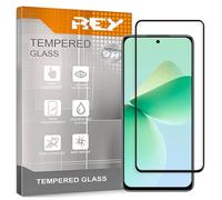 REY Protector de Pantalla Curvo para OUKITEL C58 - C58 Pro, Negro, Cristal Vidrio Templado Premium, 3D / 4D / 5D, Anti Roturas