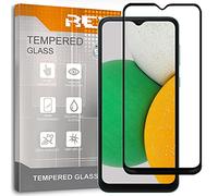 REY Protector de Pantalla Curvo para Samsung Galaxy A04 - Samsung Galaxy A04s - Samsung Galaxy A04e, Negro, Cristal Vidrio Templado Premium, 3D / 4D / 5D, Anti Roturas
