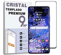 REY Protector de Pantalla Curvo para Samsung Galaxy S21 Ultra, Negro, Cristal Vidrio Templado Premium, 3D / 4D / 5D, Anti Roturas