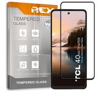 REY Protector de Pantalla Curvo para TCL 40 NXTPAPER 4G, Negro, Cristal Vidrio Templado Premium, 3D / 4D / 5D, Anti Roturas