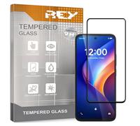 REY Protector de Pantalla Curvo para TCL K70 - K70 Power, Negro, Cristal Vidrio Templado Premium, 3D / 4D / 5D, Anti Roturas