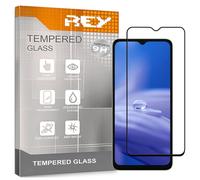 REY Protector de Pantalla Curvo para ULEFONE Note 19 - Note 21, Negro, Cristal Vidrio Templado Premium, 3D / 4D / 5D, Anti Roturas