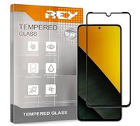 REY Protector de Pantalla Curvo para XIAOMI Poco M7 4G, Negro, Cristal Vidrio Templado Premium, 3D / 4D / 5D, Anti Roturas