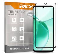 REY Protector de Pantalla Curvo para ZTE Blade A35 - A55, Negro, Cristal Vidrio Templado Premium, 3D / 4D / 5D, Anti Roturas