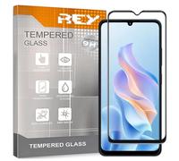 REY Protector de Pantalla Curvo para ZTE Blade A76, Negro, Cristal Vidrio Templado Premium, 3D / 4D / 5D, Anti Roturas