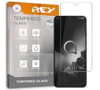 REY Protector de Pantalla para ALCATEL 3 2019 - ALCATEL 3L 2019, Cristal con Doble Protección UV, Vidrio Templado Premium 9H+