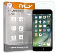 REY Protector de Pantalla para iPhone 7 Plus-iPhone 8 Plus, Cristal con Doble Protección UV, Vidrio Templado Premium 9H+