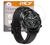 REY Protector de Pantalla para MOBVOI TICWATCH Pro 3 GPS - Pro 3 Ultra, Cristal con Doble Protección UV, Vidrio Templado Premium 9H+