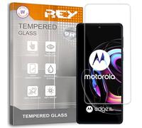 REY Protector de Pantalla para Motorola Edge 20 - Motorola Edge 20 Pro - Motorola Edge 30, Cristal con Doble Protección UV, Vidrio Templado Premium 9H+