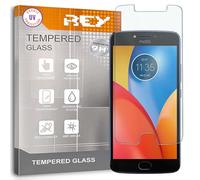 REY Protector de Pantalla para Motorola Moto E4 Plus, Cristal con Doble Protección UV, Vidrio Templado Premium 9H+