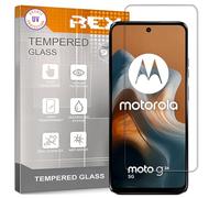 REY Protector de Pantalla para Motorola Moto G34 5G - Moto G13 4G - Moto G23 4G - Moto G53 4G, Cristal con Doble Protección UV, Vidrio Templado Premium 9H+