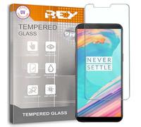 REY Protector de Pantalla para One Plus 5 T-ONEPLUS 5T, Cristal con Doble Protección UV, Vidrio Templado Premium 9H+