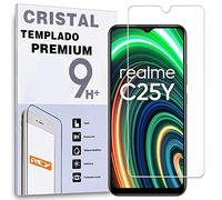 REY Protector de Pantalla para REALME C25Y - C21Y - OPPO A16 - A16s - A54s, Cristal Vidrio Templado Premium