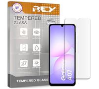 REY Protector de Pantalla para Samsung Galaxy A07 4G/5G, Cristal con Doble Protección UV, Vidrio Templado Premium 9H+