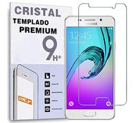 REY Protector de Pantalla para Samsung Galaxy A3 2016 Cristal Vidrio Templado Premium