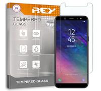 REY Protector de Pantalla para Samsung Galaxy A6 Plus 2018 - Galaxy A9 Star Lite - Galaxy J8 2018, Cristal con Doble Protección UV, Vidrio Templado Premium 9H+