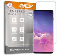 REY Protector de Pantalla para Samsung Galaxy S10+ - S10 Plus, Cristal con Doble Protección UV, Vidrio Templado Premium 9H+