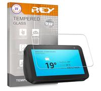 REY Protector de Pantalla para Tablet Echo Show 8 2ª Gen, Cristal con Doble Protección UV, Vidrio Templado Premium 9H+