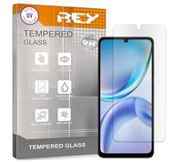 REY Protector de Pantalla para ZTE BLADE A36 - BLADE A56, Cristal con Doble Protección UV, Vidrio Templado Premium 9H+