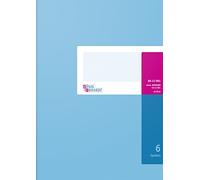 Rey y columnas Ebhardt 8612061 libro, libro de columnas, 6 columnas, A4, 210 x 297 mm, 40 hojas, azul claro/magenta
