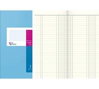 Rey y columnas Ebhardt 8613411 libro, columnas libro, 1 columna, 2/3 A4, 137 x 297 mm, 40 hojas, azul claro/magenta