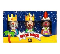 Reyes Magos Navidad de Chocolate Negro con Coronas Recortables - Uña - 3 uds x 30 g = 90 g
