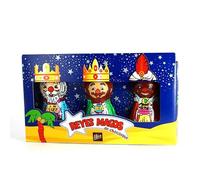 Reyes Magos Uña - Estuche 3 Figuras Chocolate 90 g - Pack 3 Reyes Magos de Chocolate con Leche • Sin Gluten • Regalo Navideño