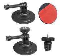 REYGEAK Soporte adhesivo giratorio 360° con almohadillas adhesivas 3M, soportes flexibles para casco Insta360 X5, soportes adhesivos para DJI Action 5/Action4/3 Go-Pro Hero 13/12/11/10 (2 unidades)