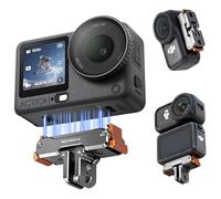 REYGEAK Soporte magnético de liberación rápida de Aluminio Dual Direction para dji Action 6/OSMO Nano, Aluminio CNC Tallado Soporte Adaptador magnético con Tornillos de 1/4 Pulgadas (Doble dirección)