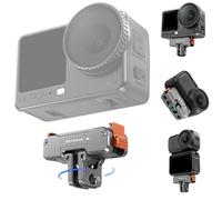 REYGEAK Soporte magnético giratorio de aluminio de 360 grados para DJI Action 6/Nano/Action 5/4/3, aluminio CNC tallado, soporte adaptador magnético con tornillos de 1/4 pulgadas (para Action 6/Nano)