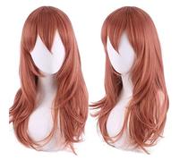REYHS Anime Wig Angel Devil Cosplay Wig for Chainsaw Man,Long Dark Orange Wig,Costume Halloween Wig,For Halloween,Costume Party Anime Show Cosplay Event, Conciertos, Dawig