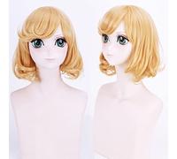 REYHS Anime Wig Itsuki Sumeragi Cosplay Wig para Kakegurui-Compulsive Gambler,Short Blonde Wig,Costume Halloween Wig,For Halloween,Costume Party Anime Show Anime Show Cosplay Event, Concerts, Dawig