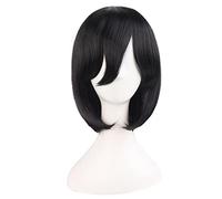 REYHS Anime Wig Mikasa Ackerman Cosplay Wig for Attack On Titan,Short Black Wig,Costume Halloween Wig,For Halloween,Costume Party Anime Show, Cosplay Event, Concerts, Dawig