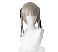 REYHS Anime Wig Momobami Kirari Cosplay Wig para Kakegurui-Compulsive Gambler,Gray Short Wig,Costume Halloween Wig,For Halloween,Costume Party Anime Show Anime Show Cosplay Event, Concerts, Dawig