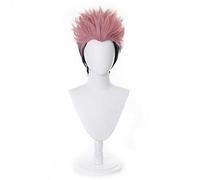 REYHS Anime Wig Ryomen Sukuna Cosplay Wig for Jujutsu Kaisen,Short Black Pink Wig,Costume Halloween Wig,For Halloween,Costume Party Anime Show, Cosplay Event, Concerts, Daily Wig