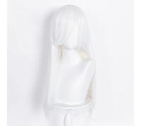 REYHS Anime Wig White Blood Cell Cosplay Wig For Cells at Work, White Wig, Costume Halloween Wig, para fiesta de disfraces, espectáculos de anime, eventos de cosplay, conciertos, peluca diaria