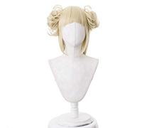 REYHS Himiko Toga - Peluca corta de color rubio claro, resistente al calor, para disfraz de cosplay + gorra