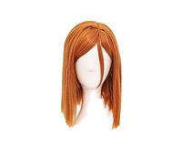 REYHS - Peluca de anime Jujutsu Kaisen Cosplay Nobara Kugisa, Nobara Kugisaki, color naranja dorado, resistente al calor, peluca de cosplay + gorra de peluca