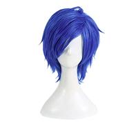 REYHS Peluca de anime Makoto Yuki para Persona 3, peluca corta azul, peluca de disfraz de Halloween, para fiesta de disfraces, espectáculo de anime, evento de cosplay, conciertos, peluca diaria