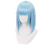 REYHS - Peluca de anime Rimuru Tempest, peluca para cosplay por ese tiempo I Got Reincarnated As A Slime, peluca azul, peluca de disfraz de Halloween, para fiesta de disfraces, espectáculo de anime