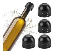 REYIN-CHHN 4 tapones de silicona para vino, reutilizables, a prueba de fugas, para champán, cava, prosecco, vino espumoso