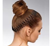 REYIN-CHHN 6 diademas elásticas circulares completas de plástico flexible con dientes para el cabello de las mujeres, peine circular de plástico flexible para mujer, peine de plástico elástico para el