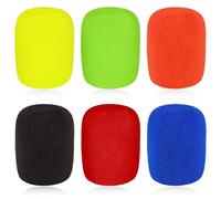 REYIN-CHHN 6 fundas de espuma para micrófono, fundas coloridas para micrófono, reutilizables, fundas para micrófono, lavables, para la mayoría de micrófonos de mano (6 colores)